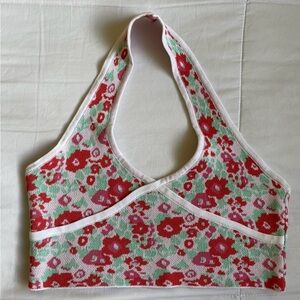 Floral Knit Halter Top